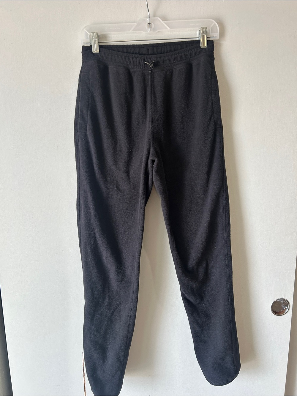 REI Black Fleece Joggers with Drawstring Waist